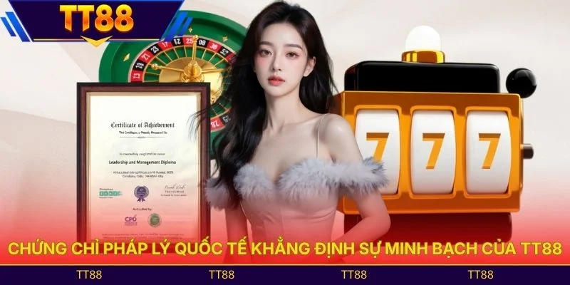 Chứng chỉ pháp lý quốc tế khẳng định sự minh bạch của TT88